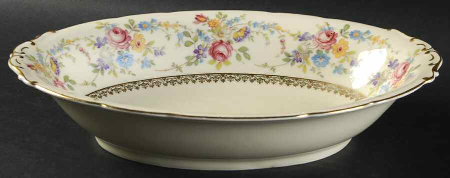 Claridge 11" Oval Vegetable Bowl by Royal Ivory (Czech, Germany)-1