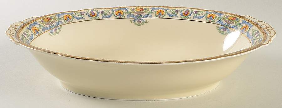 The Copley 10" Oval Vegetable Bowl by Royal Ivory (Czech, Germany)-1