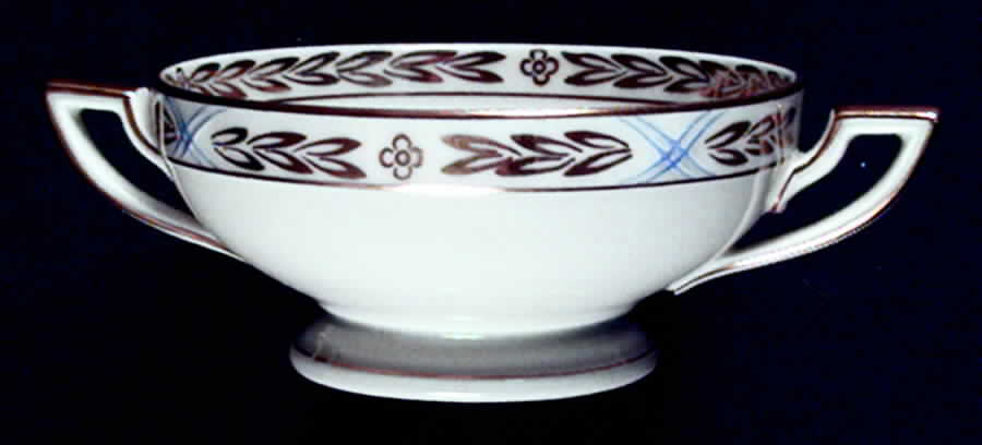 Empress Footed Cream Soup Bowl by Royal Ivory (Czech, Germany)-1