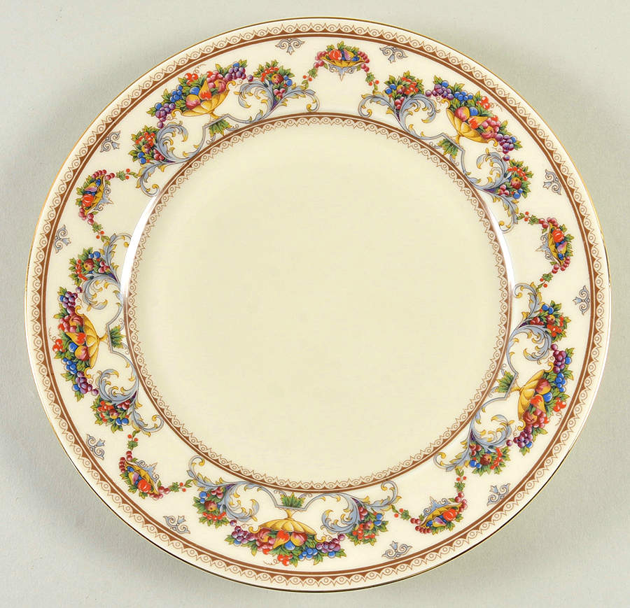 The Festival (Fruit) Luncheon Plate by Royal Ivory (Czech, Germany)-1