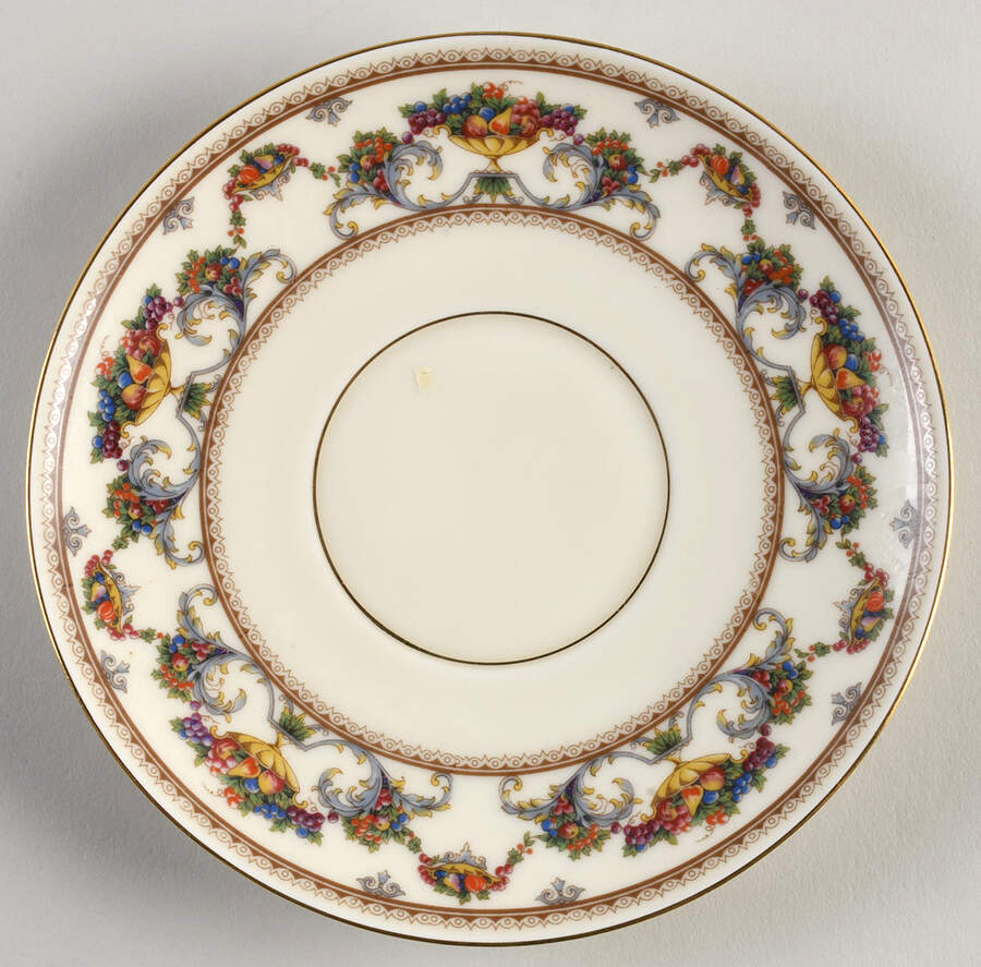 The Festival (Fruit) Saucer for Cream Soup Bowl by Royal Ivory (Czech, Germany)-1