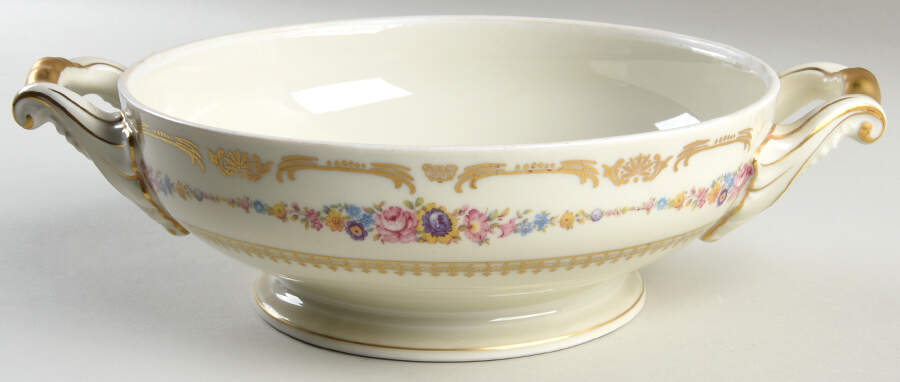 The Festival (Flowers) Round Vegetable No Lid by Royal Ivory (Czech, Germany)-1