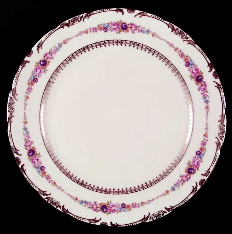 The Festival (Flowers) Dinner Plate by Royal Ivory (Czech, Germany)-1