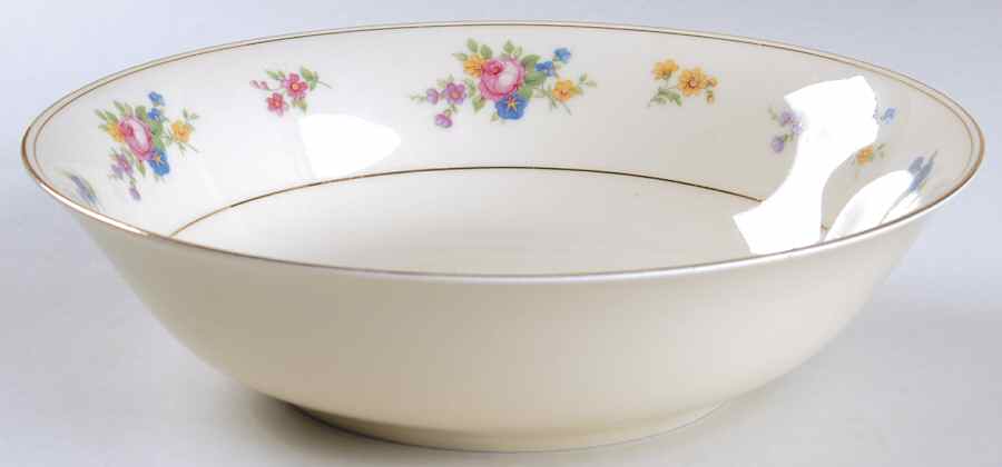 June Roses 9" Round Vegetable Bowl by Royal Ivory (Czech, Germany)-1