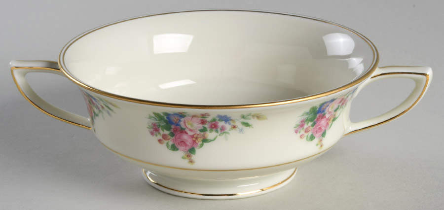 Madeline Footed Cream Soup Bowl by Royal Ivory (Czech, Germany)-1