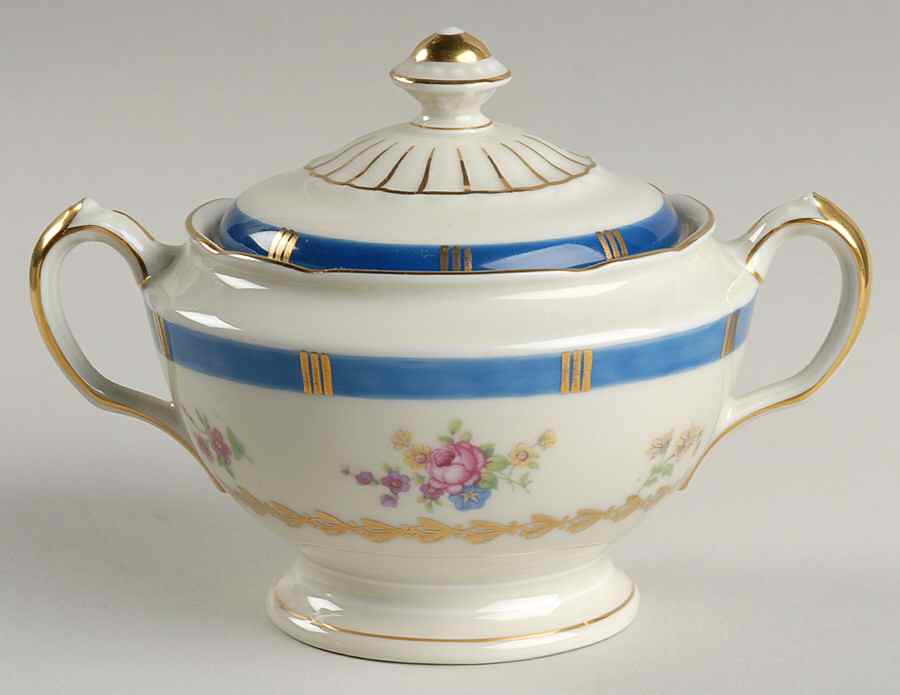 Margaret Rose Sugar Bowl & Lid by Royal Ivory (Czech, Germany)-1