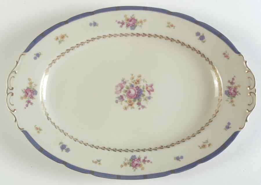 Margaret Rose 15" Oval Serving Platter by Royal Ivory (Czech, Germany)-1