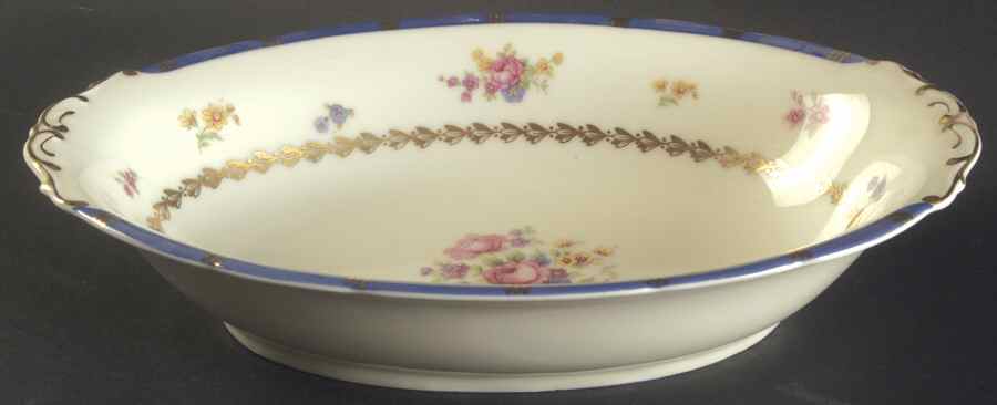 Margaret Rose 10" Oval Vegetable Bowl by Royal Ivory (Czech, Germany)-1
