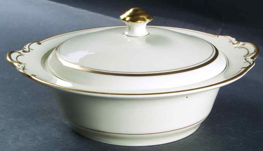 Marlborough Round Covered Vegetable by Royal Ivory (Czech, Germany)-1