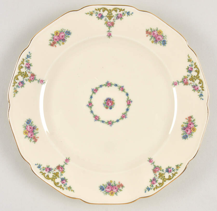 The Myrtle Salad Plate by Royal Ivory (Czech, Germany)-1