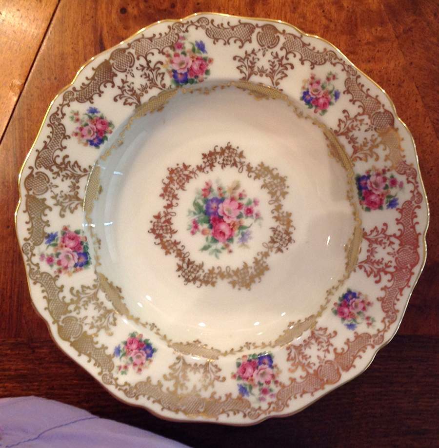Noblesse Rim Soup Bowl by Royal Ivory (Czech, Germany)-1