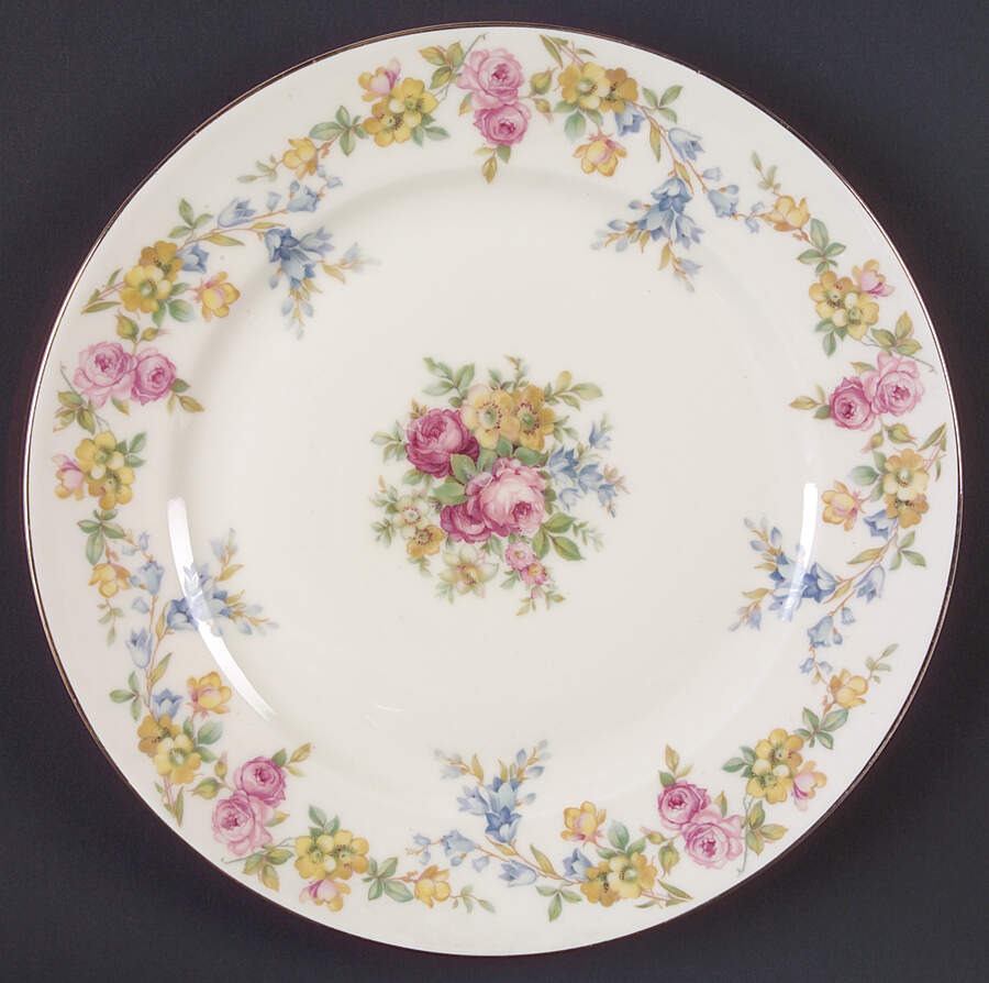 Riviera Dinner Plate by Royal Ivory (Czech, Germany)-1