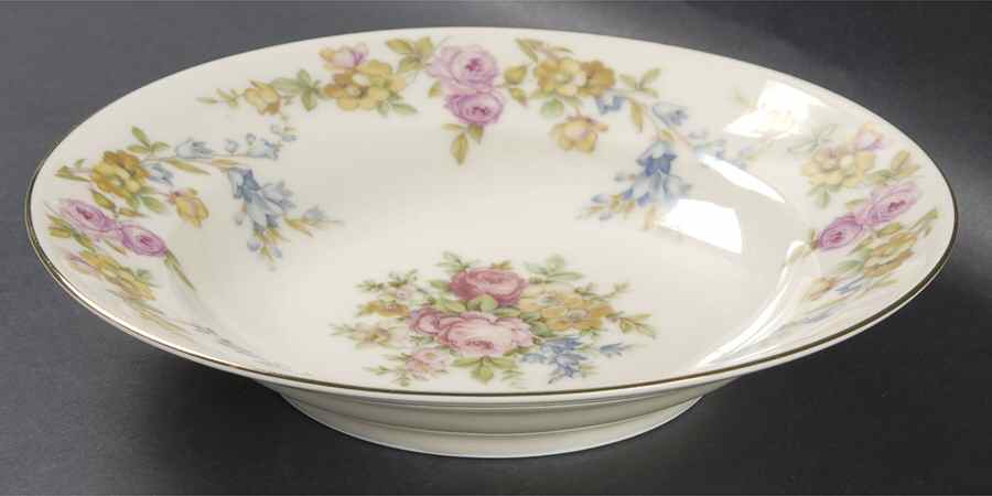 Riviera Rim Soup Bowl by Royal Ivory (Czech, Germany)-1