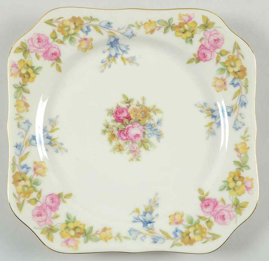 Riviera Square Salad Plate by Royal Ivory (Czech, Germany)-1