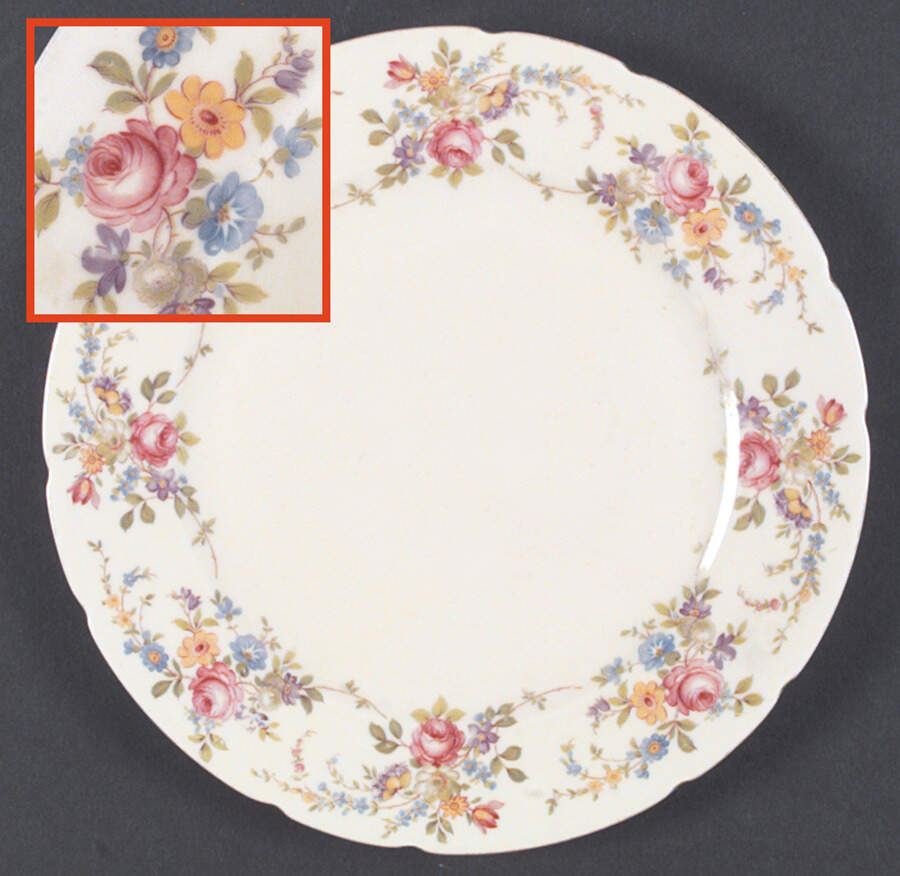 ROI3 Dinner Plate by Royal Ivory (Czech, Germany)-1
