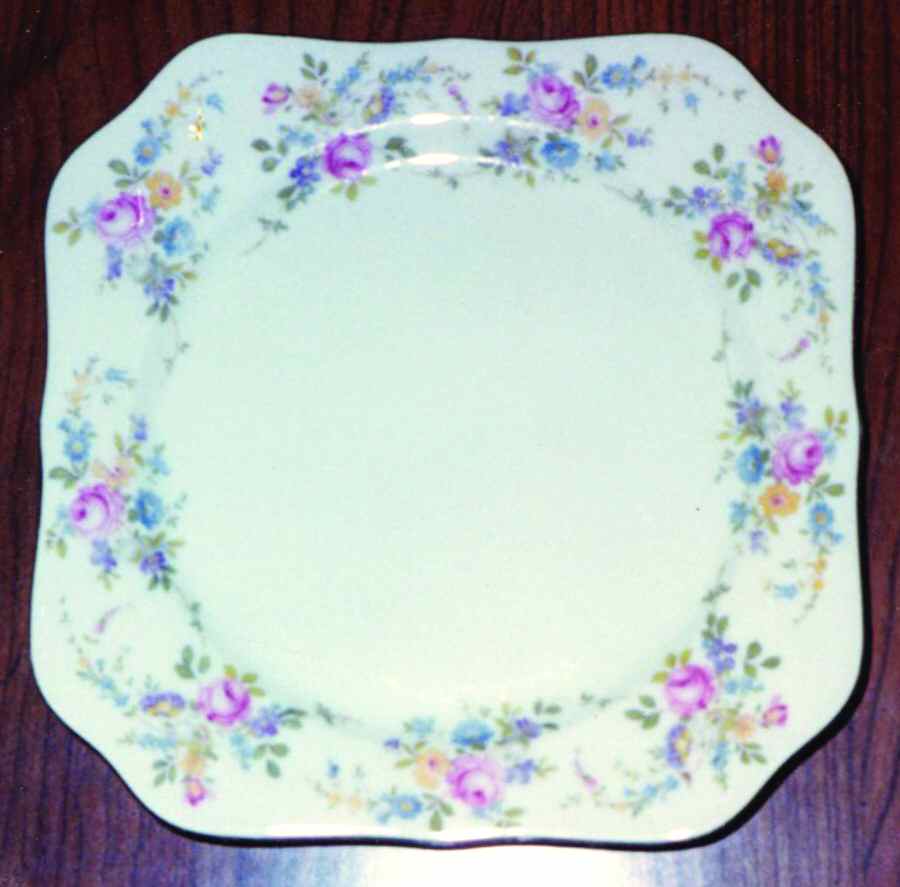ROI3 Square Salad Plate by Royal Ivory (Czech, Germany)-1