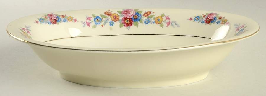 ROI4 10" Oval Vegetable Bowl by Royal Ivory (Czech, Germany)-1