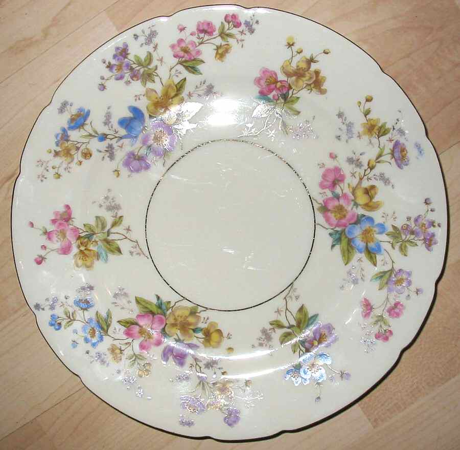 The Symphony Scalloped Dinner Plate by Royal Ivory (Czech, Germany)-1