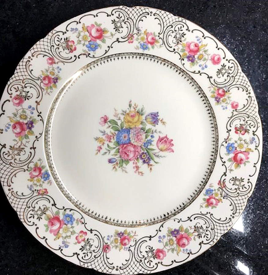 Saxony Dinner Plate by Royal Ivory (Czech, Germany)-1