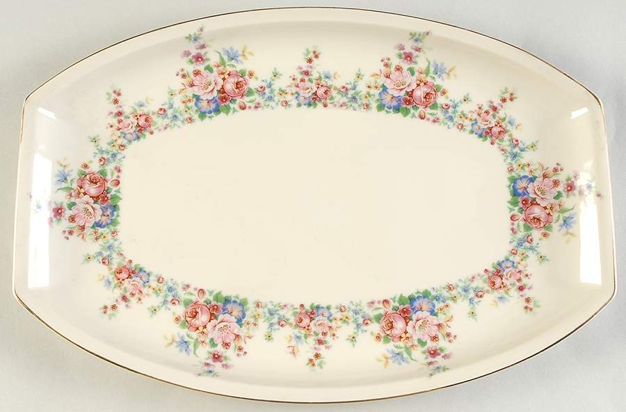 Supremacy 13" Oval Serving Platter by Royal Ivory (Czech, Germany)-1
