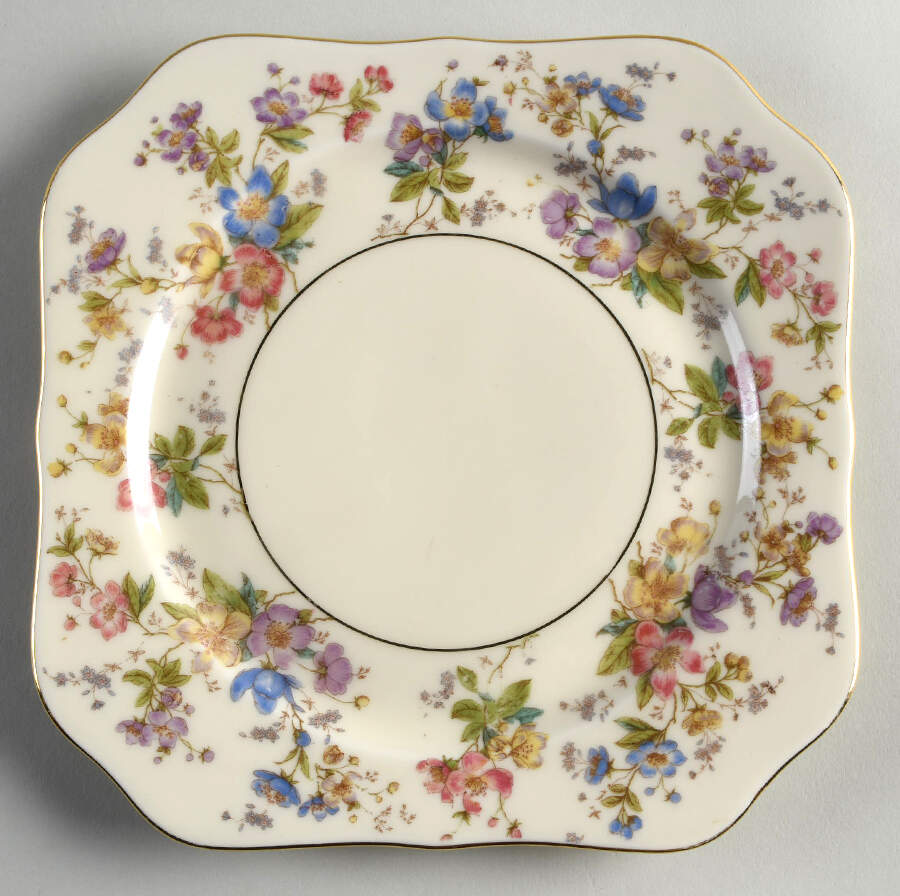 The Symphony Square Luncheon Plate by Royal Ivory (Czech, Germany)-1