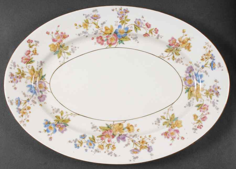 The Symphony 15" Oval Serving Platter by Royal Ivory (Czech, Germany)-1