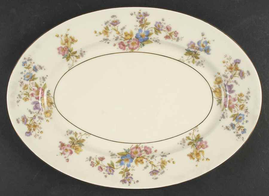 The Symphony 12" Oval Serving Platter by Royal Ivory (Czech, Germany)-1
