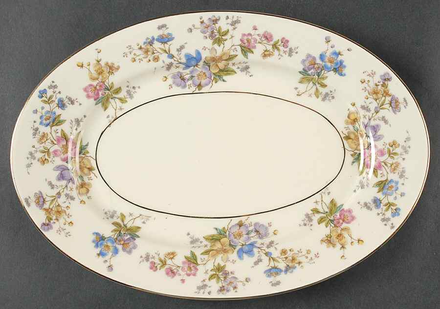 The Symphony 11" Oval Serving Platter by Royal Ivory (Czech, Germany)-1