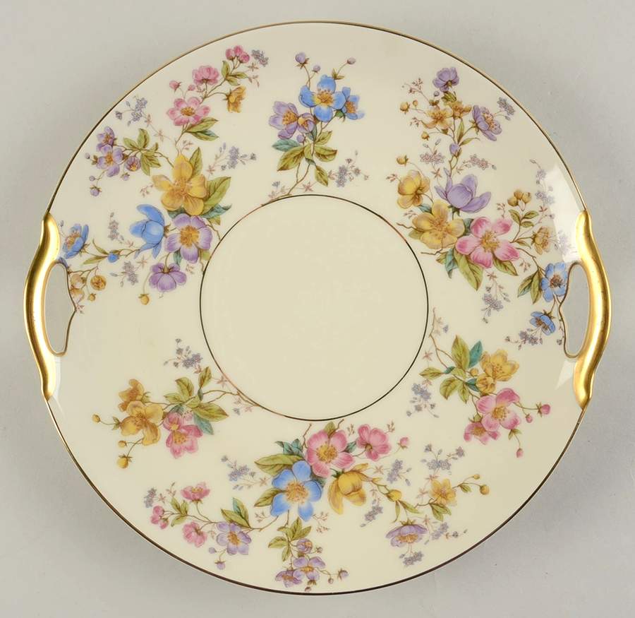 The Symphony Handled Cake Plate by Royal Ivory (Czech, Germany)-1