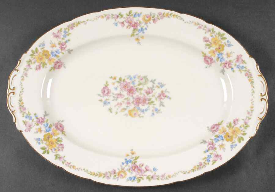 Yale 15" Oval Serving Platter by Royal Ivory (Czech, Germany)-1