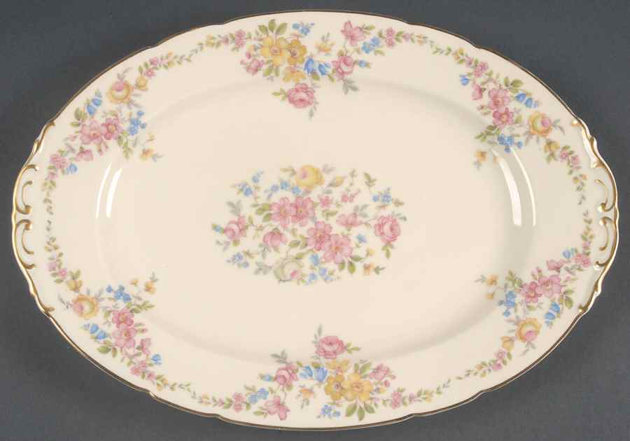 Yale 13" Oval Serving Platter by Royal Ivory (Czech, Germany)-1