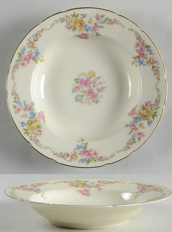 Yale Rim Soup Bowl by Royal Ivory (Czech, Germany)-1