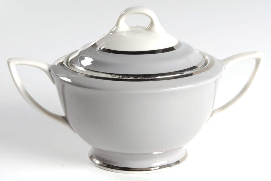 Ambassador Gray (Platinum) Sugar Bowl & Lid by Royal Jackson-1