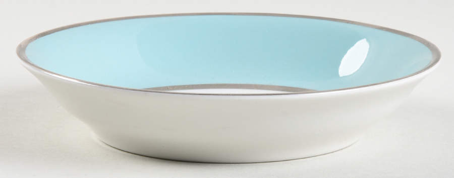 Ambassador Turquoise (Platinum) Fruit/Dessert (Sauce) Bowl by Royal Jackson-1