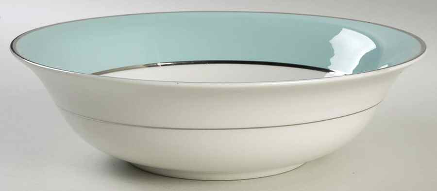 Ambassador Turquoise (Platinum) 9" Round Vegetable Bowl by Royal Jackson-1