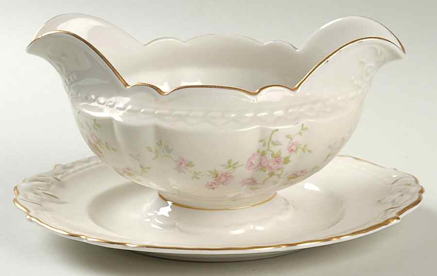 Antoinette Gravy Boat with Attached Underplate by Royal Jackson-1