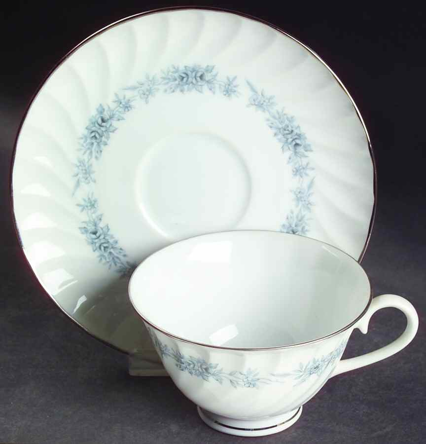 Blue Heaven Footed Cup & Saucer Set by Royal Jackson-1