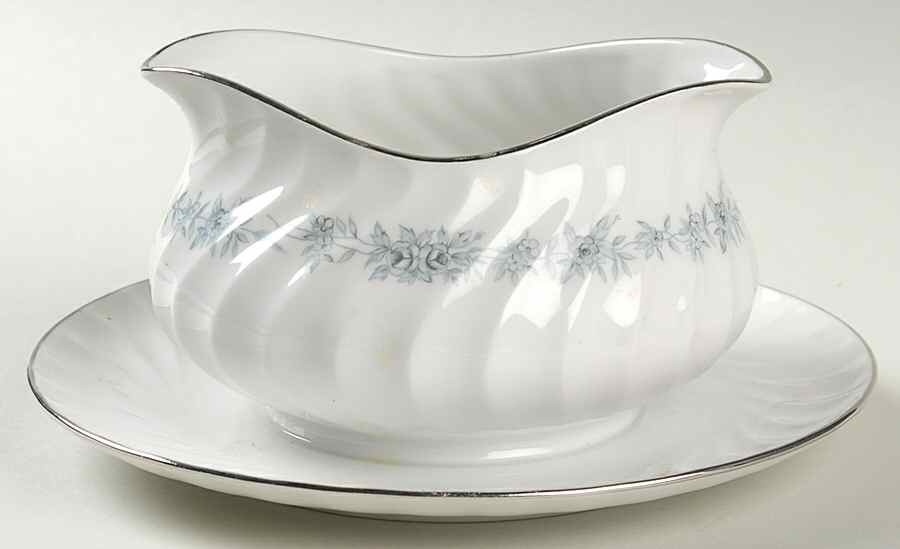 Blue Heaven Gravy Boat with Attached Underplate by Royal Jackson-1