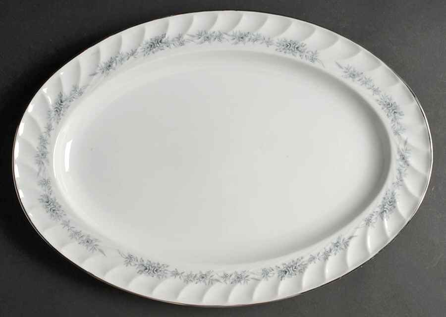 Blue Heaven 16" Oval Serving Platter by Royal Jackson-1