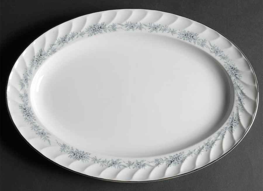 Blue Heaven 14" Oval Serving Platter by Royal Jackson-1
