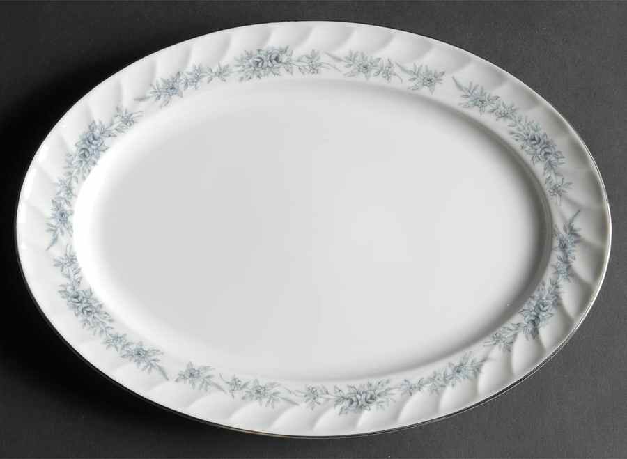 Blue Heaven 12" Oval Serving Platter by Royal Jackson-1