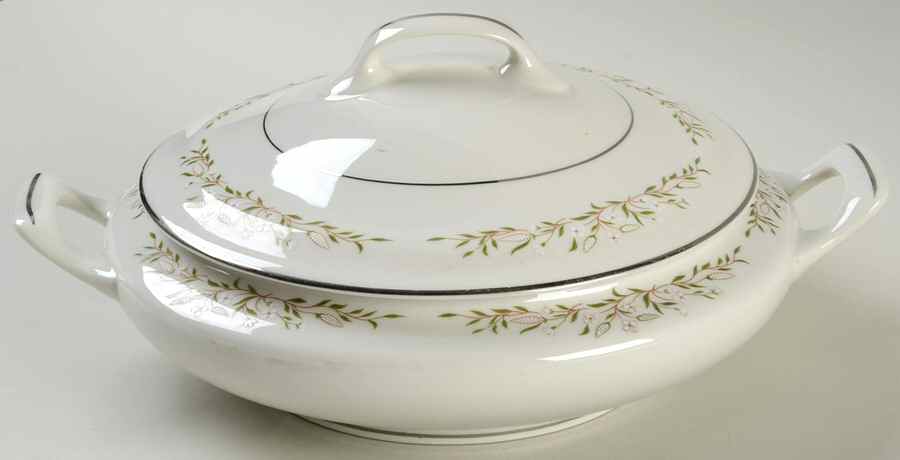Bristol White Round Covered Vegetable by Royal Jackson-1