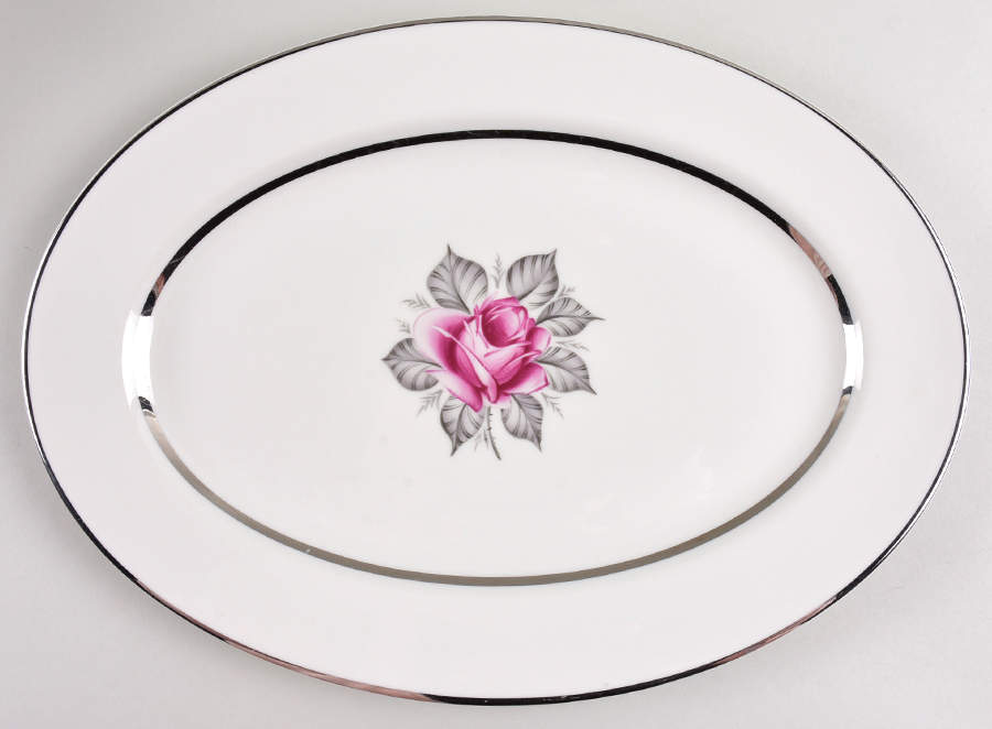 Carmen (Red Rose) 13" Oval Serving Platter by Royal Jackson-1