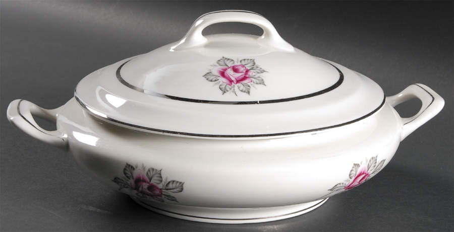 Carmen (Red Rose) Round Covered Vegetable by Royal Jackson-1
