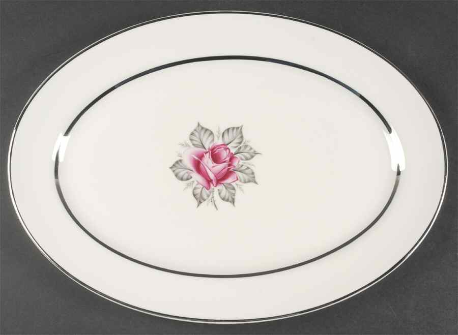 Carmen (Red Rose) 15" Oval Serving Platter by Royal Jackson-1