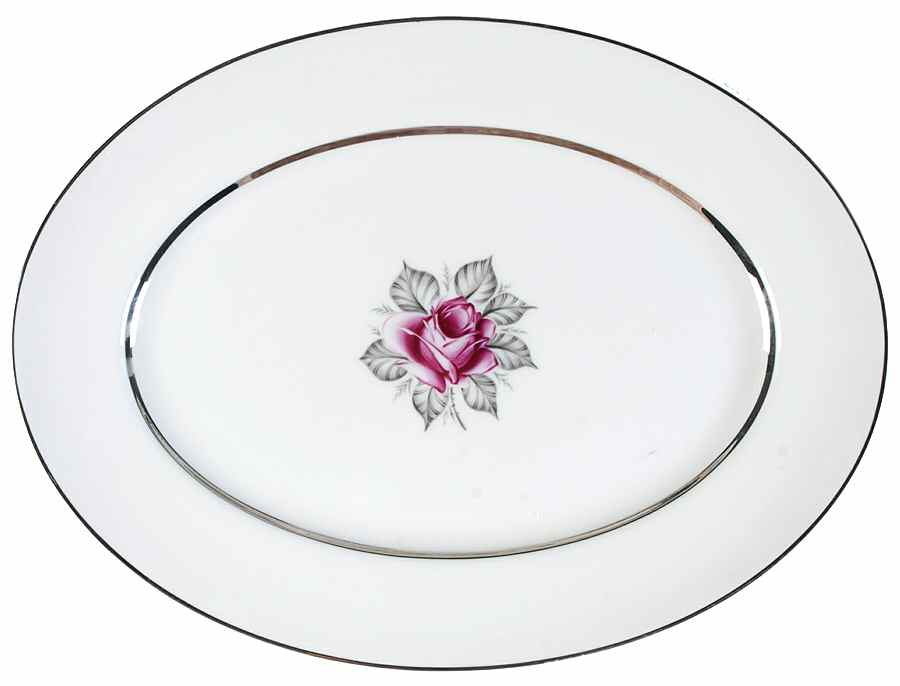 Carmen (Red Rose) 11" Oval Serving Platter by Royal Jackson-1