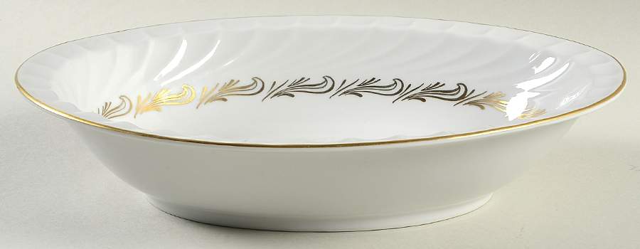 Celebrity (Gold) 10" Oval Vegetable Bowl by Royal Jackson-1