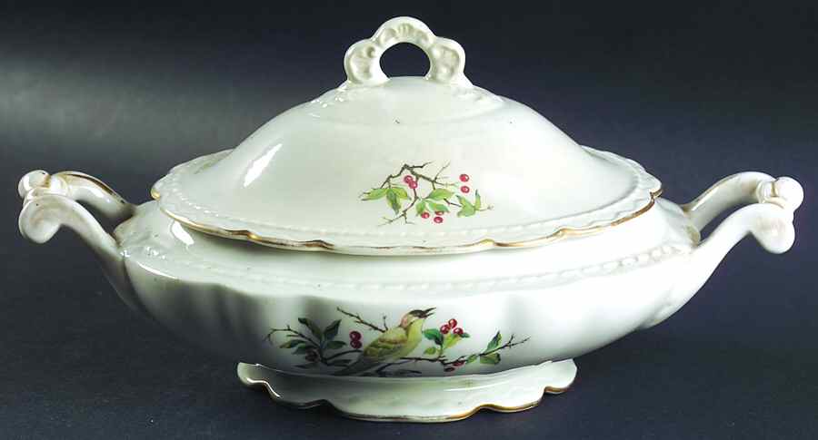 Cherry Branch Oval Covered Vegetable by Royal Jackson-1
