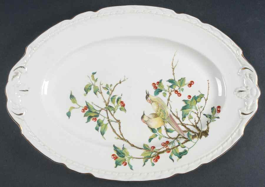 Cherry Branch 13" Oval Serving Platter by Royal Jackson-1