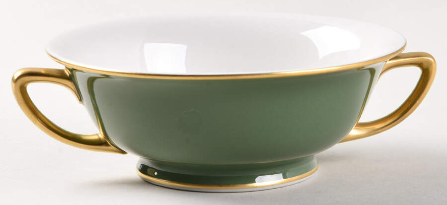 Countess Madison Jade Green Footed Cream Soup Bowl by Royal Jackson-1